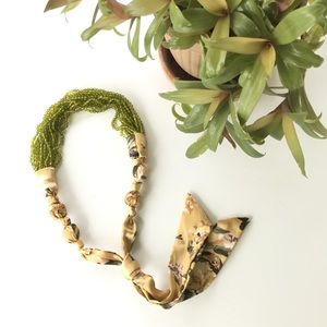 Anthropologie Beaded Satin Headband